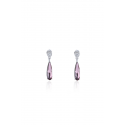 Crystal Pink jewellery earrings stud - Ref B094 - 03