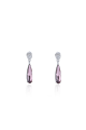 Boucles oreilles rose cristal - Ref B094 - 03