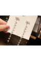 Boucle d'oreille chaine cristal pendante - Ref B099 - 02