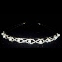 Wedding tiara with rhinestones and pearls - Ref B021 - 02