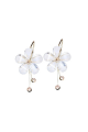 Boucles femme fleur et cristal - Ref B106 - 02