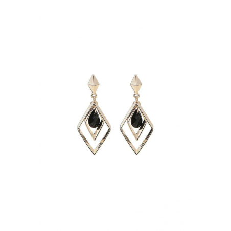 Boucles D'oreilles Pendantes Fantaisie - Losange Perle Transparente - Dormeuses - Neuves