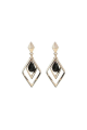 Ear Cuff geometric earring black stone - Ref B109 - 02