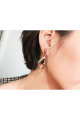 Ear Cuff geometric earring black stone - Ref B109 - 04