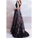 Scalloped V-Neck Prom Evening Gowns With Lace Skirt - Ref L1949 - 03