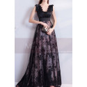 Scalloped V-Neck Prom Evening Gowns With Lace Skirt - Ref L1949 - 04