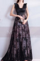 Scalloped V-Neck Prom Evening Gowns With Lace Skirt - Ref L1949 - 04