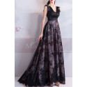 Scalloped V-Neck Prom Evening Gowns With Lace Skirt - Ref L1949 - 05