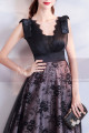 Scalloped V-Neck Prom Evening Gowns With Lace Skirt - Ref L1949 - 06
