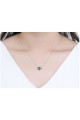 Collier argent double pendentif étoile - Ref F060 - 05