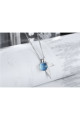 Collier cristal bleu et queue de sirène - Ref F061 - 03