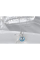 Collier cristal bleu et queue de sirène - Ref F061 - 04