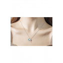 Blue crystal necklace and mermaid tail - Ref F061 - 05