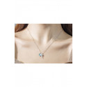 Collier cristal bleu et queue de sirène - Ref F061 - 05