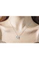 Blue crystal necklace and mermaid tail - Ref F061 - 05