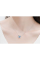 Blue jean butterfly necklace pendant - Ref F062 - 03