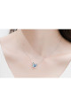 Collier pendentif argent papillon bleu - Ref F062 - 03