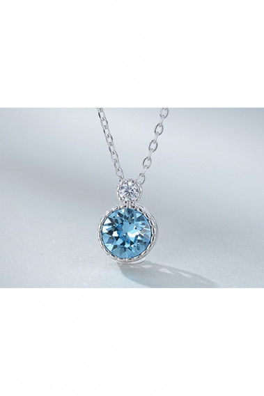 Cristal blue chain pendants for womens - F063 #1