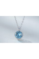 Cristal blue chain pendants for womens - Ref F063 - 02