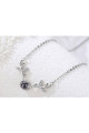 Deer horn fancy necklace black pearl - Ref F045 - 03