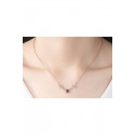 Collier corne de cerf avec perle noire - Ref F045 - 04