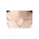 Deer horn fancy necklace black pearl - Ref F045 - 04