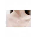 Fashion thin gold chain heart pendant - Ref F067 - 02