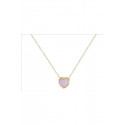 Fashion thin gold chain heart pendant - Ref F067 - 03