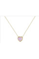 Fashion thin gold chain heart pendant - Ref F067 - 03