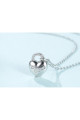 Silver chain love heart charm necklace - Ref F069 - 03