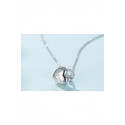 Pendentif en argent collier coeur love - Ref F069 - 05