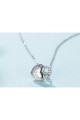 Pendentif en argent collier coeur love - Ref F069 - 05