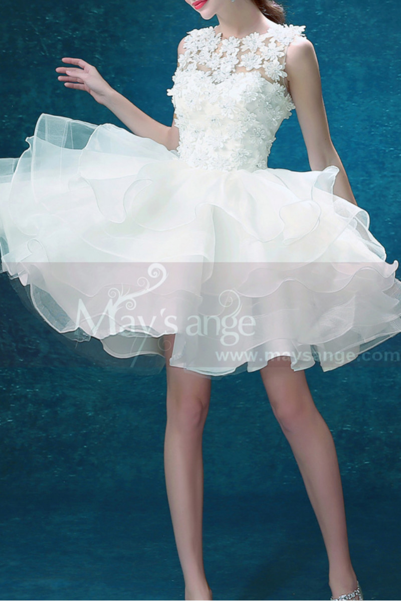 Jolies robes de bal pour filles à fleurs pour mariages jupes bouffantes en dentelle appliquées