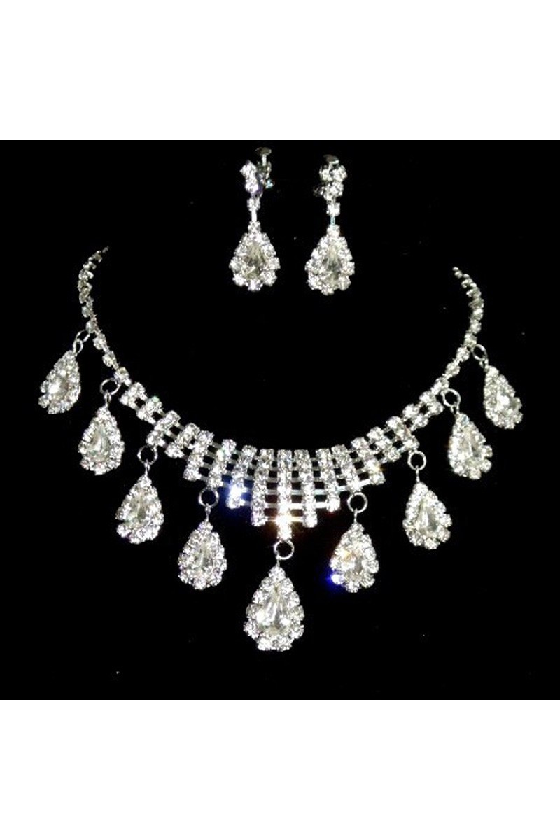 Gorgeous Bridal rhinestone necklace set - Ref E057 - 01
