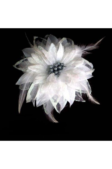 Beautiful White Flower Bridal Hairstyle - B026 #1