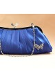 Royal blue satin clutch bags butterfly - Ref SAC093 - 02