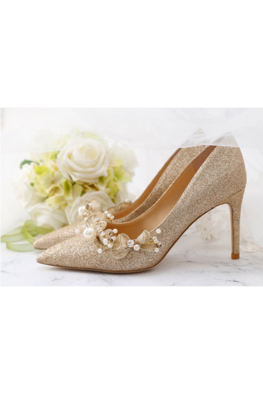 Sparkling Glitter Champagne Bridal Shoes