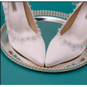 Gorgeous Wedding White Shoes With Pearls - Ref CH112 - 03