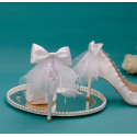 Gorgeous Wedding White Shoes With Pearls - Ref CH112 - 04