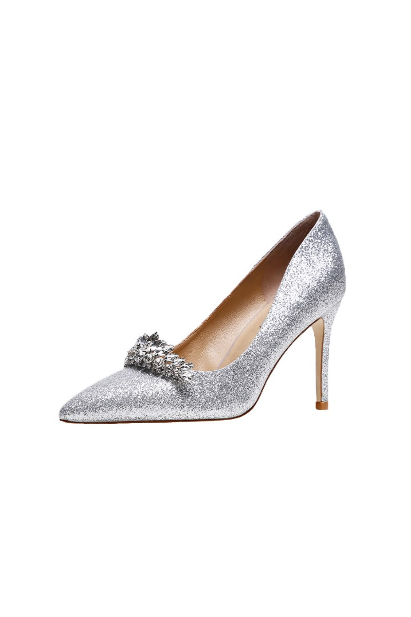 chaussure talon argenté