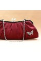 Butterfly cheap burgundy evening bag - Ref SAC098 - 02