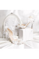 Pretty White Vintage Chic Bridal Shoes - Ref CH117 - 02