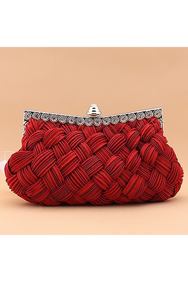 Sac Entrelacement d'hiver rouge - Ref SAC109 - 01 Sac Entrelacement d'hiver rouge - Ref SAC109 - 01