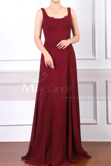 Plus Size Long Burgundy Evening Maxi Dress - L1952 #1