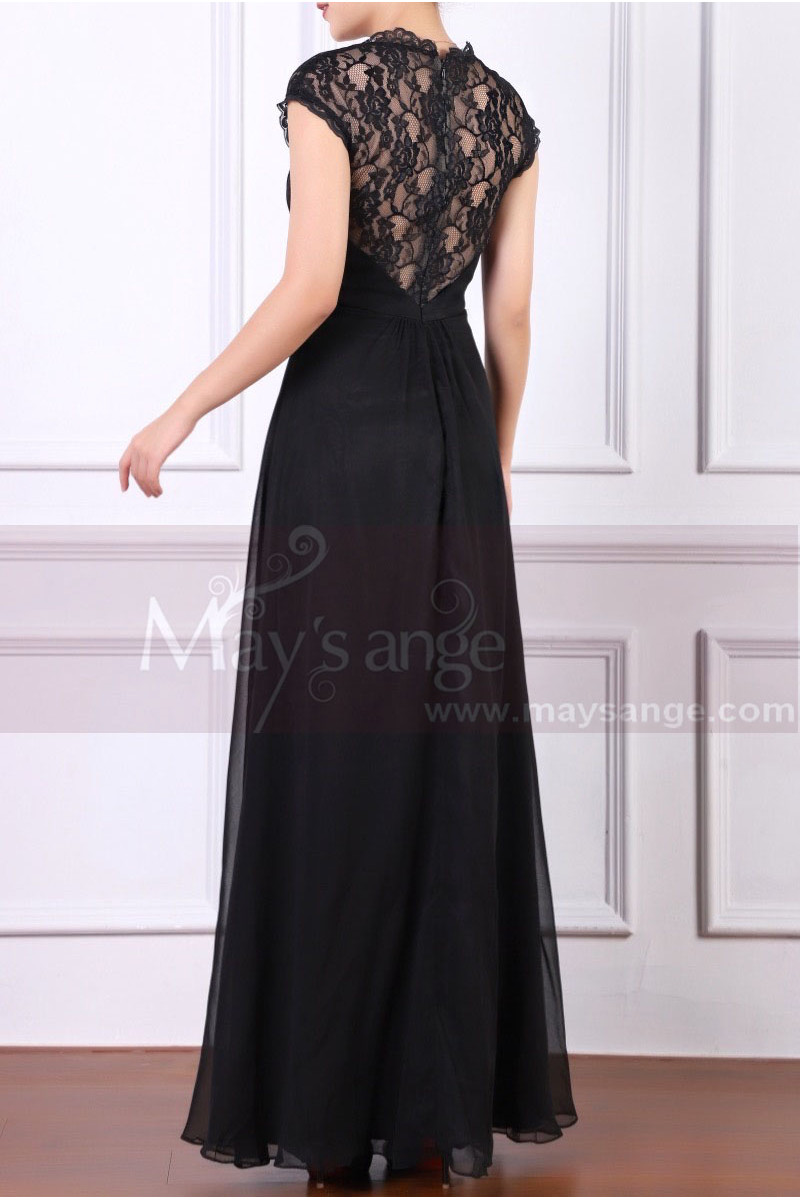 Back Lace Black Formal Dresses For Women With Strap - Ref L1953 - 01