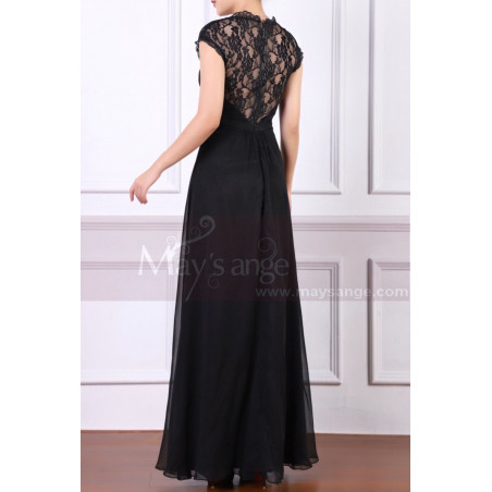 Back Lace Black Formal Dresses For Women With Strap
