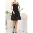 Cutout Back Little Sexy Short Chiffon Black Dress - Ref C904 - 05