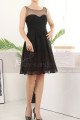 Cutout Back Little Sexy Short Chiffon Black Dress - Ref C904 - 05