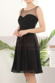 Cutout Back Little Sexy Short Chiffon Black Dress - Ref C904 - 04