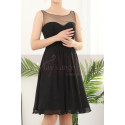 Cutout Back Little Sexy Short Chiffon Black Dress - Ref C904 - 03